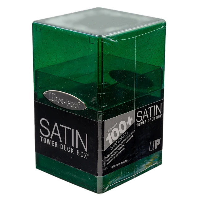 Ultra Pro Glitter Satin Tower Deck Box - Green