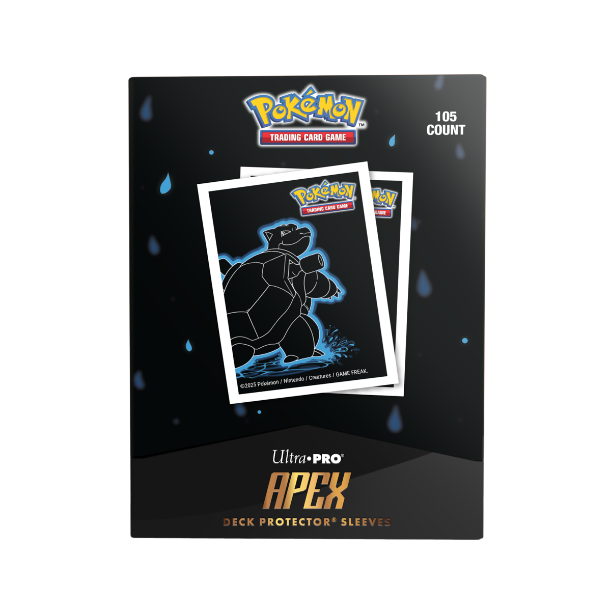 APEX Deck Protector Sleeves - Pokemon Neon Kanto: Blastoise (105-pack)