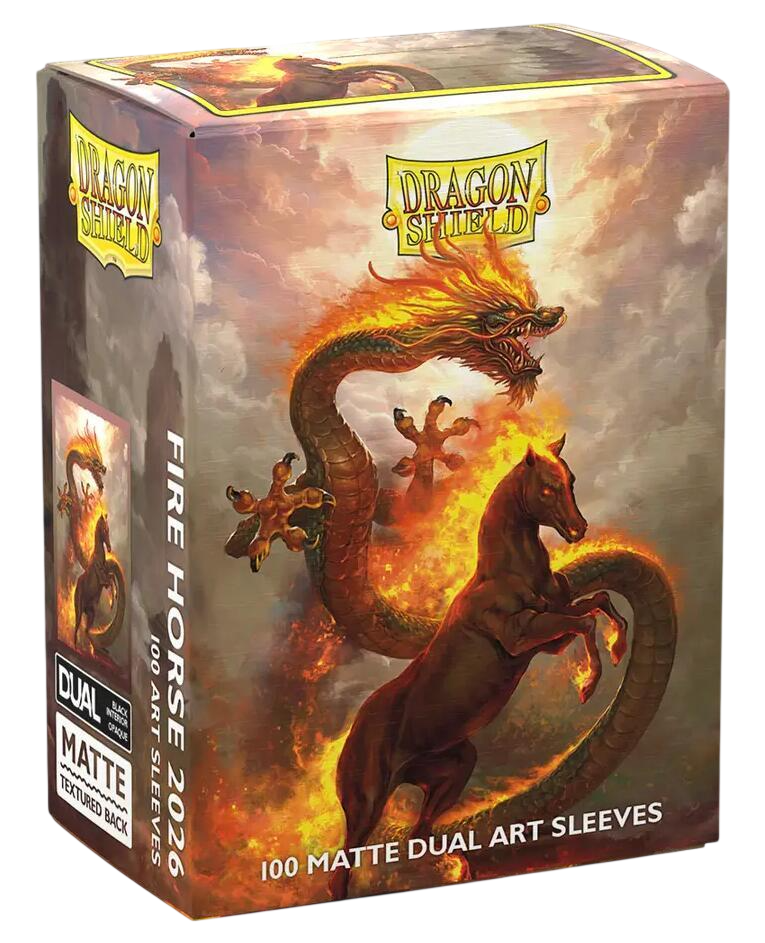 Dragon Shield Fire Horse Lunar New Year 2026 Matte Dual Art Sleeves (100-Pack)