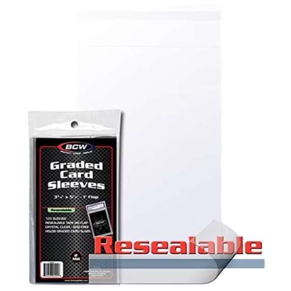 BCW Resealable Graded Card Sleeves (100 Pack)