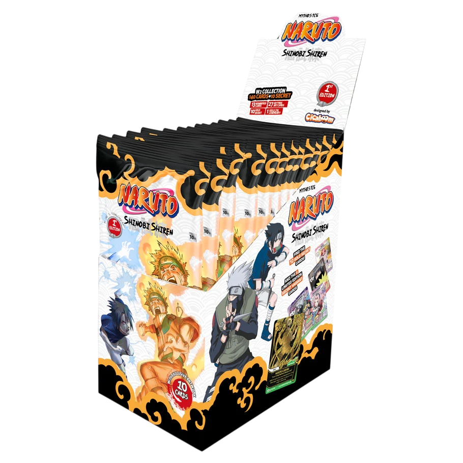 Naruto Mythos TCG: Set 2 1E: Shinobi Shiren Booster Display
