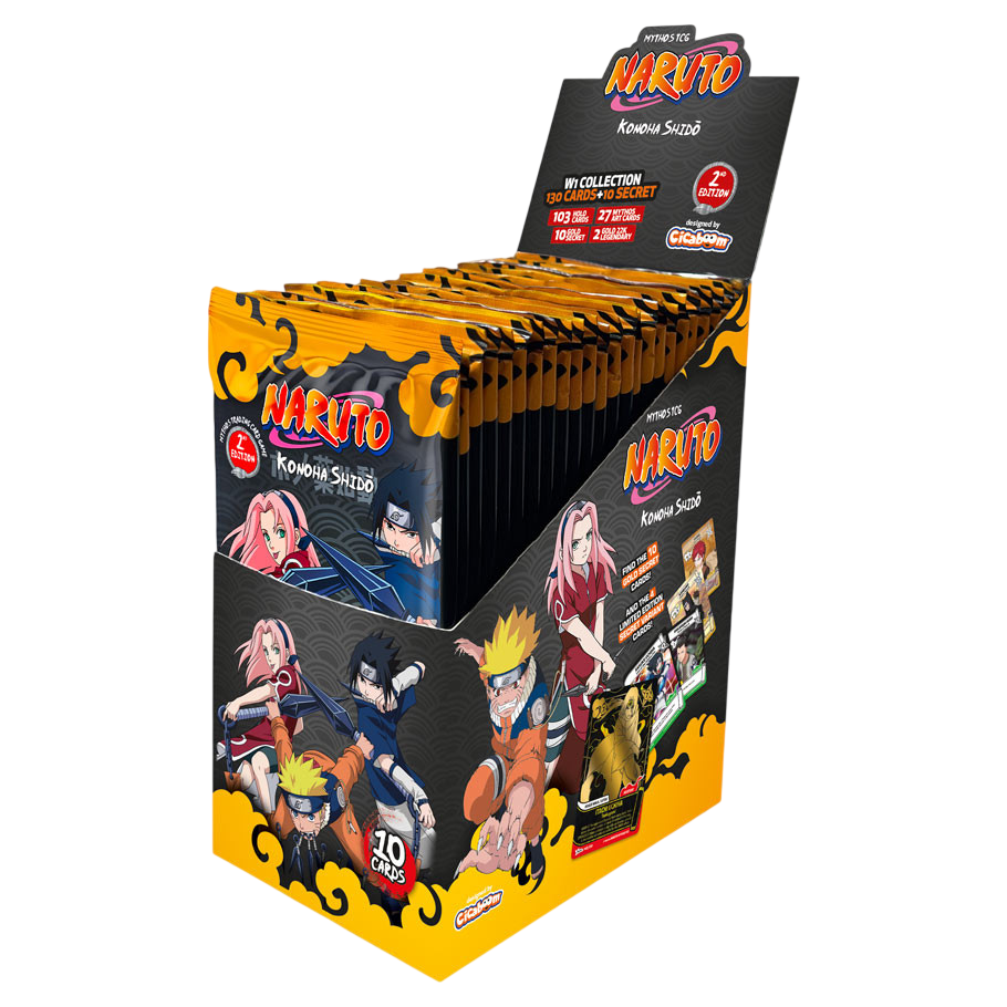 Naruto Mythos TCG: Set 1 - 2E: Konoha Shido Booster Display