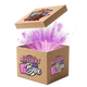 A cardboard mystery box labeled 'MASTER BALL MYSTERY Box' with a cartoon character graphic on the lid, shown open with a glowing purple burst and question marks inside on a white background.