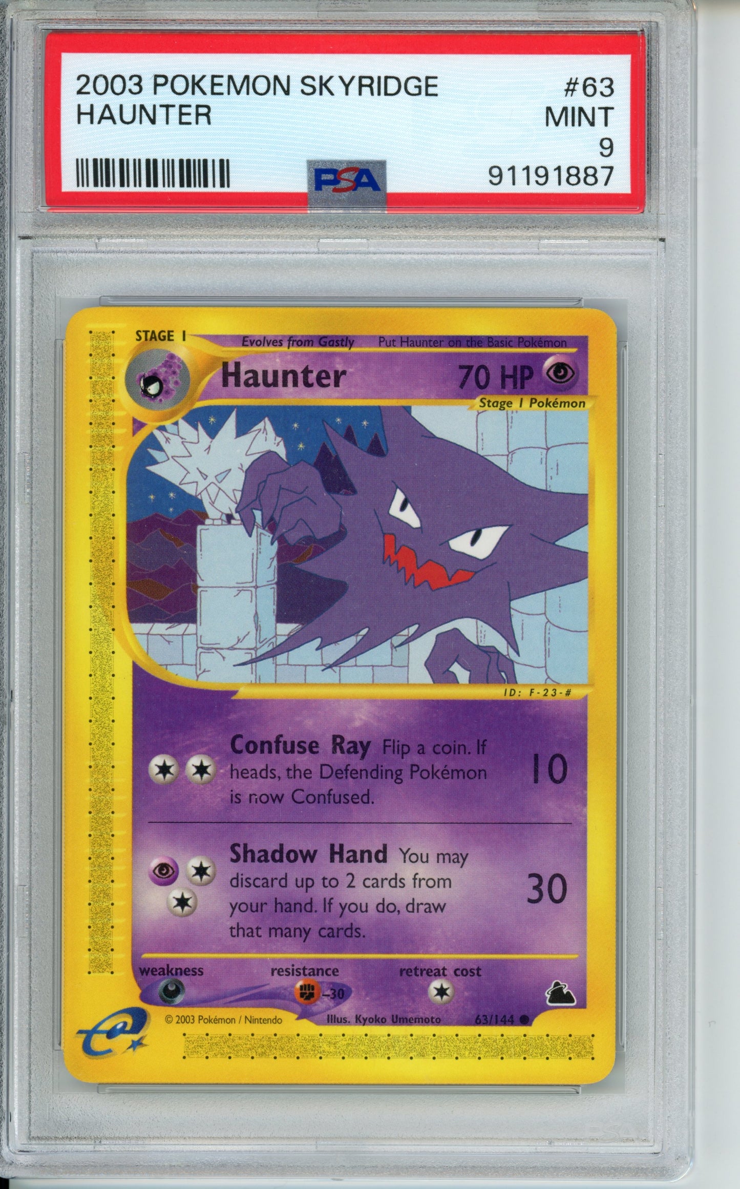 Haunter #63 Skyridge PSA 9