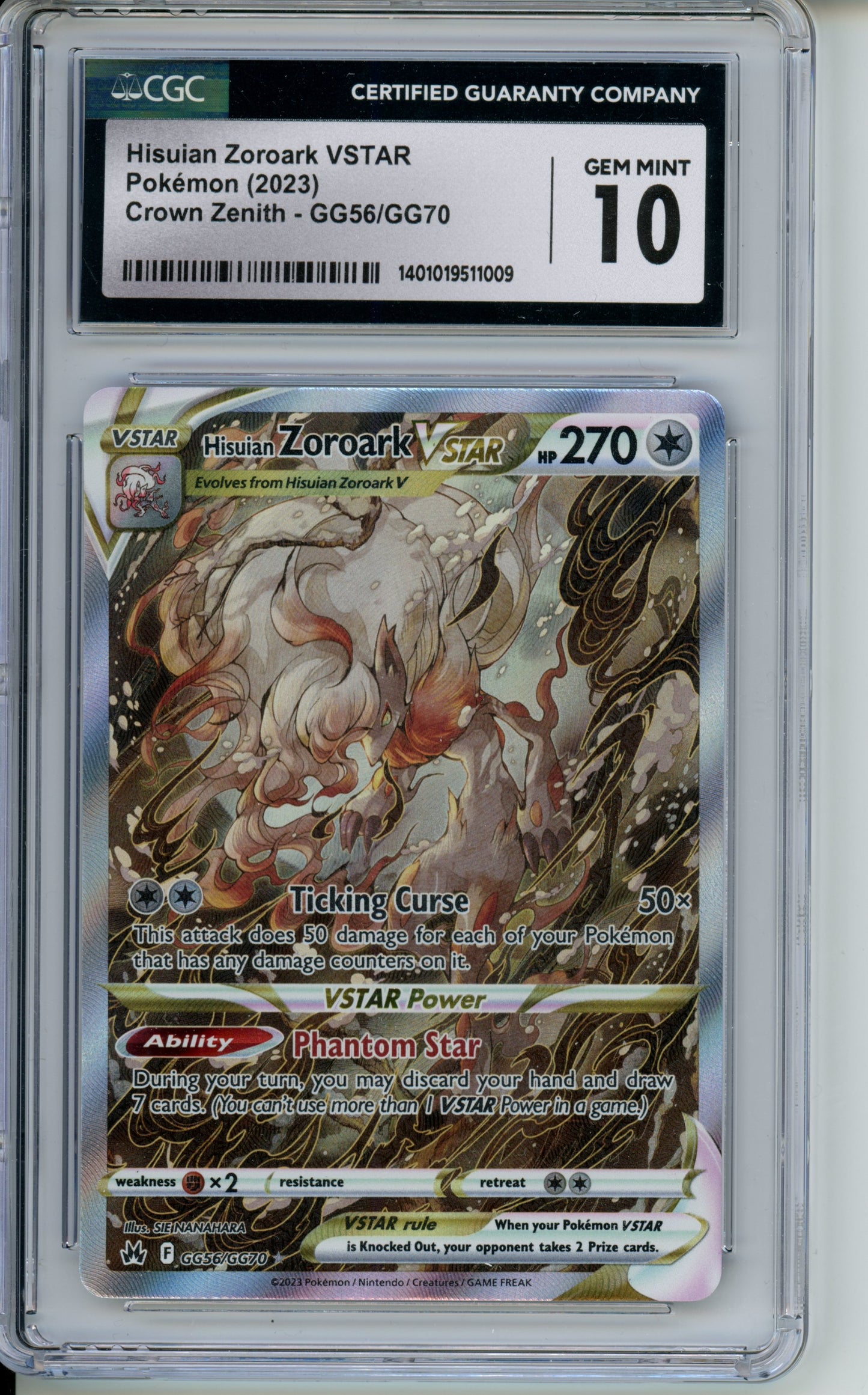 Hisuian Zoroark VSTAR - CGC 10