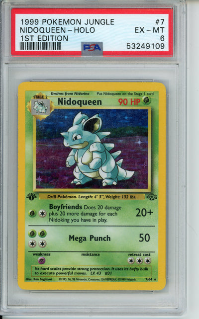 Nidoqueen [1st Edition] #7 Pokemon Jungle PSA 6