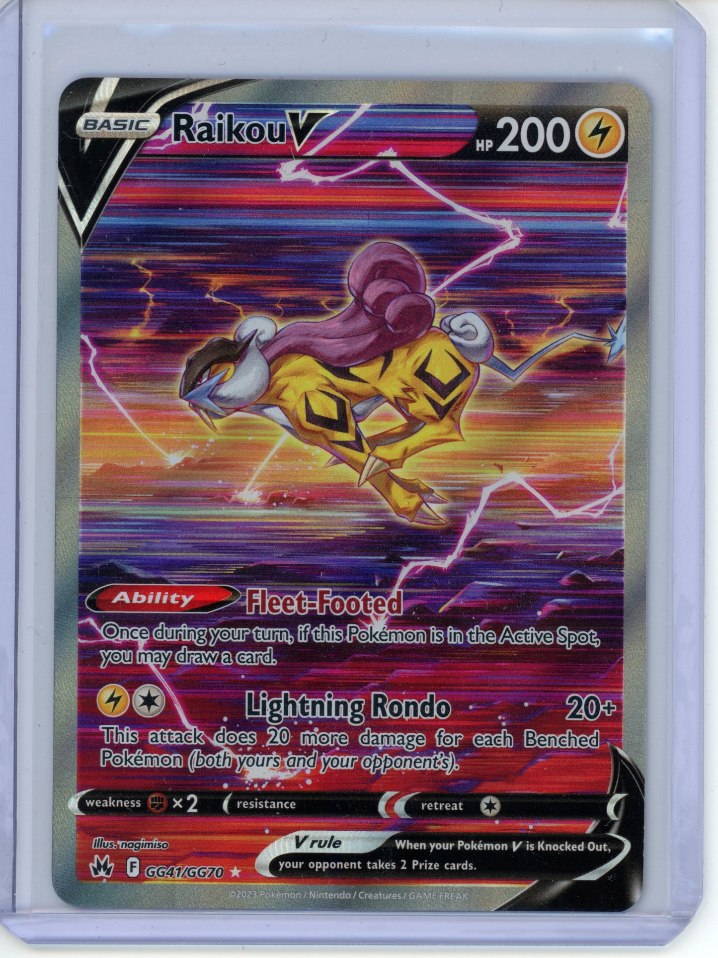 Raikou V #GG41 Pokemon Crown Zenith